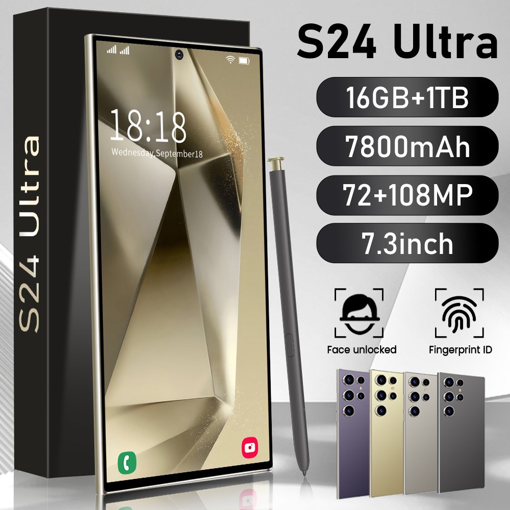 Cellphone Original S24 Ultra 16GB+512GB Smartphone 7inch Unlocked dual card 5G Phones Android 13.0 Mobile phones